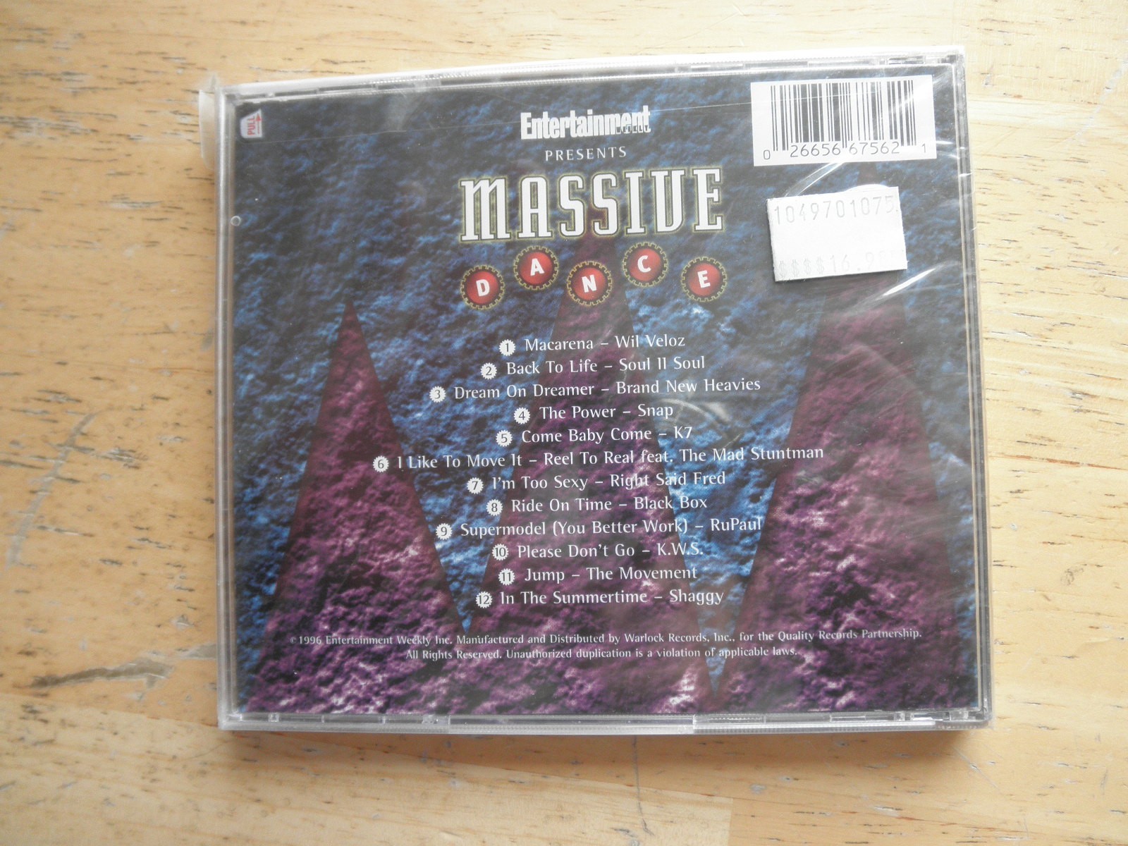 Entertainment Weekly Massive Dance Volume 1 CD Brand New Sealed 1996