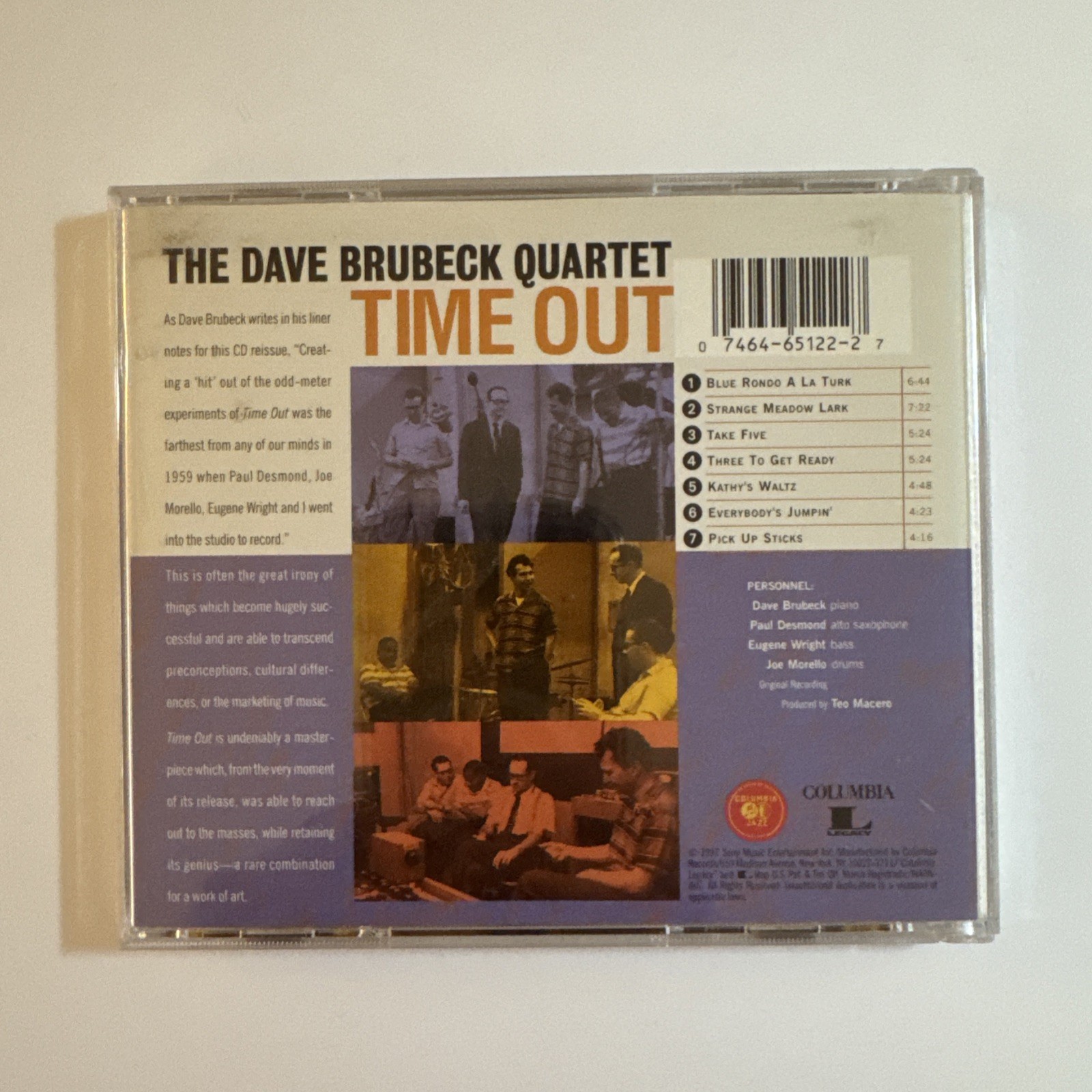 The Dave Brubeck Quartet Time Out CD 1997 Columbia Reissue 20bit Remastered Jazz