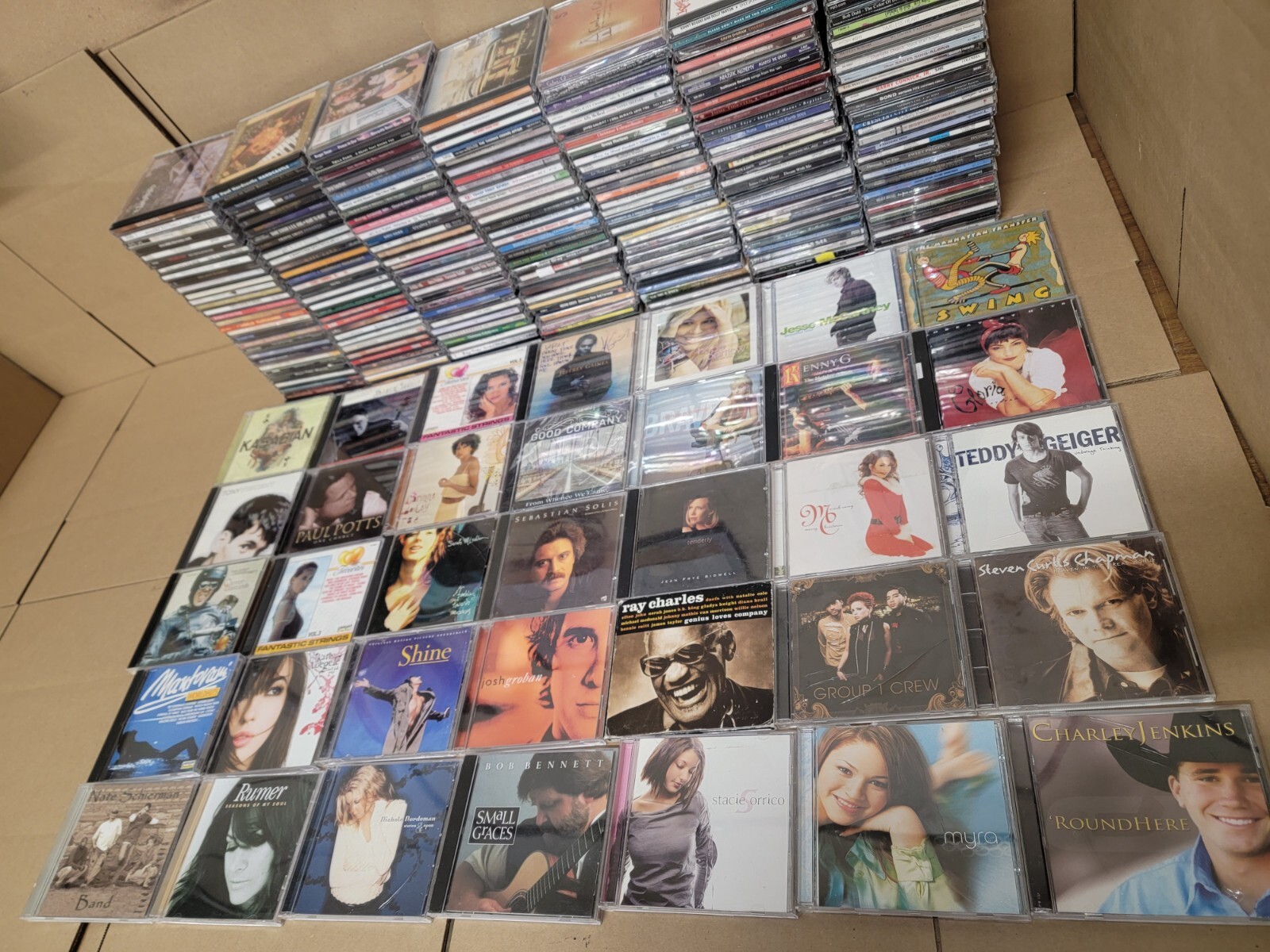 Lot of 100 Assorted CDs MIX ALL Genres Artwork+Case RANDOM BUNDLE Wholesale Bulk