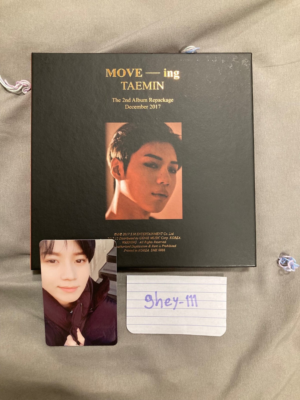 SHINee Taemin The 2nd Repackage Album Move-Ing with photocard
