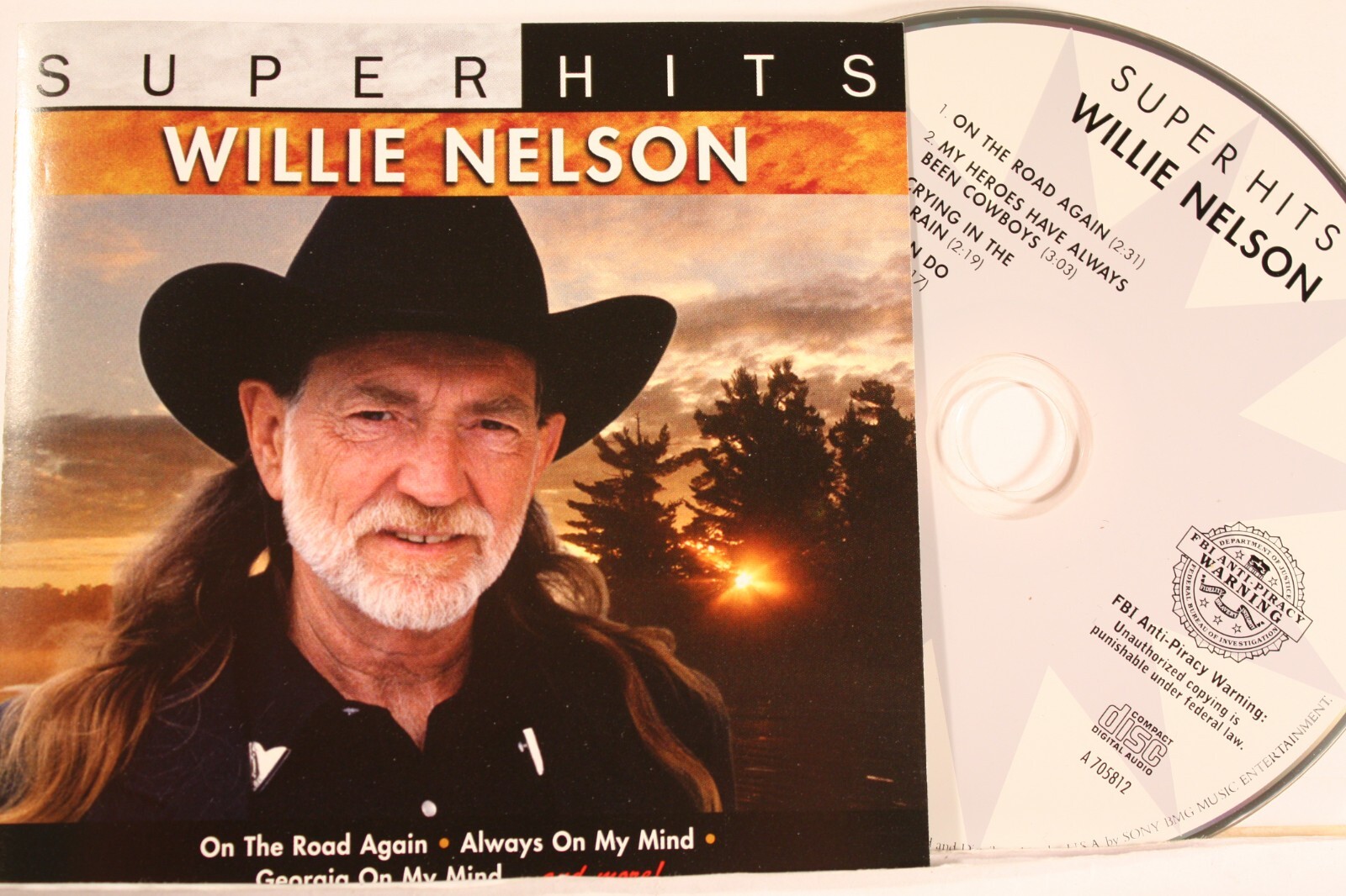 WILLIE NELSON “SUPER HITS” (CD) Traditional Country VG Cond Ships Free