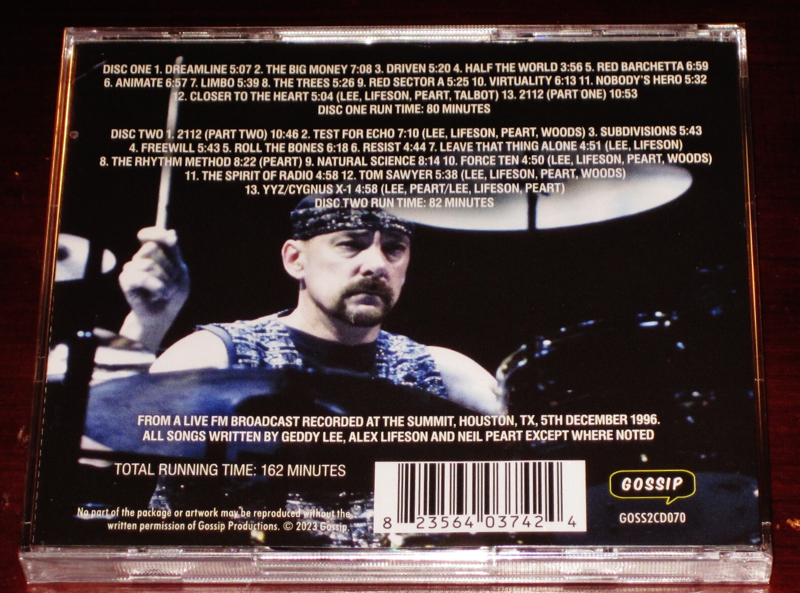 Rush: Testing In Texas – The 1996 Houston Broadcast 2 CD Set 2023 Gossip UK NEW