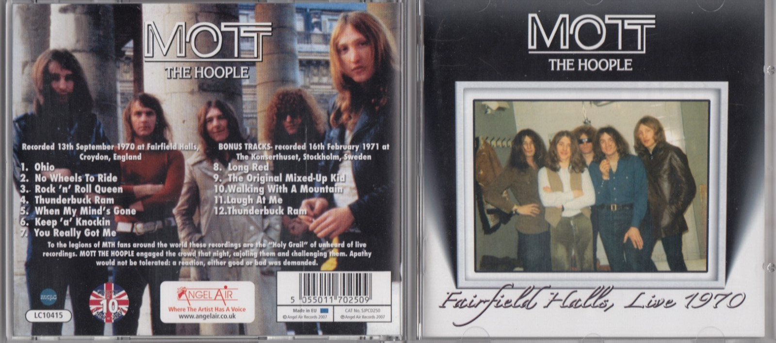 Mott the Hoople – Fairfield Halls Live 1970 CD 2007 IMPORT RARE
