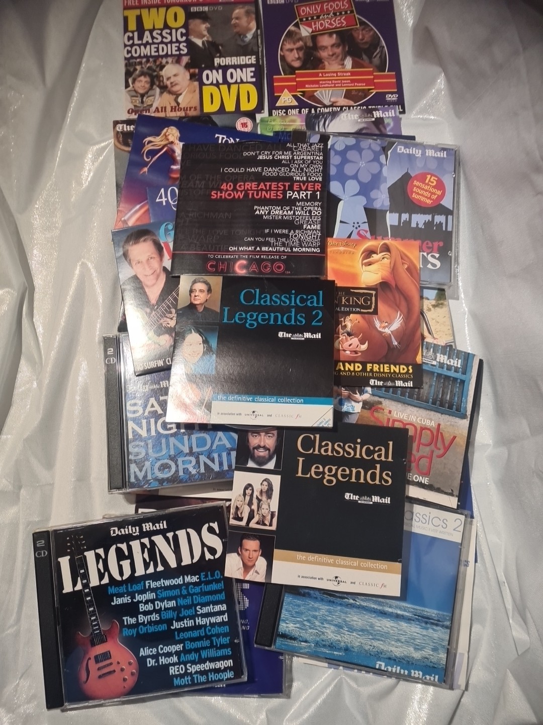 Daily Mail Mixed CDs & DVDs Bundle – Vintage Lot Classical Rock Pop Musicals