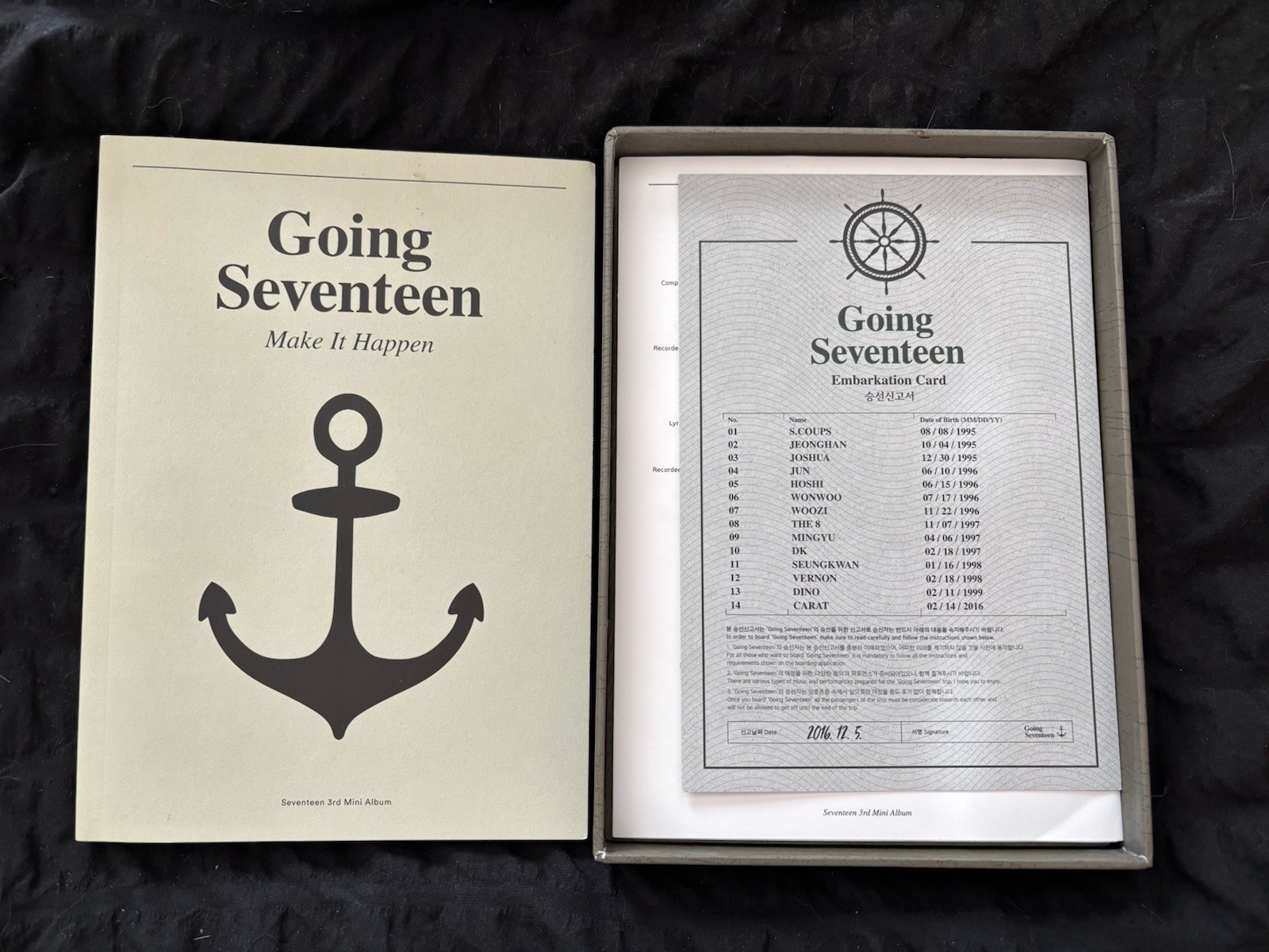 Seventeen Going Seventeen Album Make It Happen Ver. w/ Woozi Photocard, Unit PC