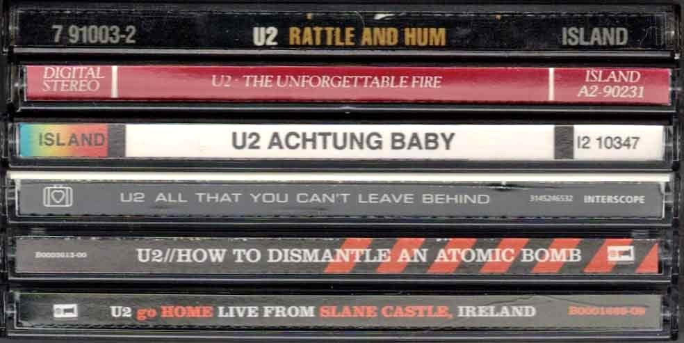 U2 Unforgettable Fire+Rattle Hum+Go Home+Leave Behind+Dismantle Bomb 7 DISC LOT!
