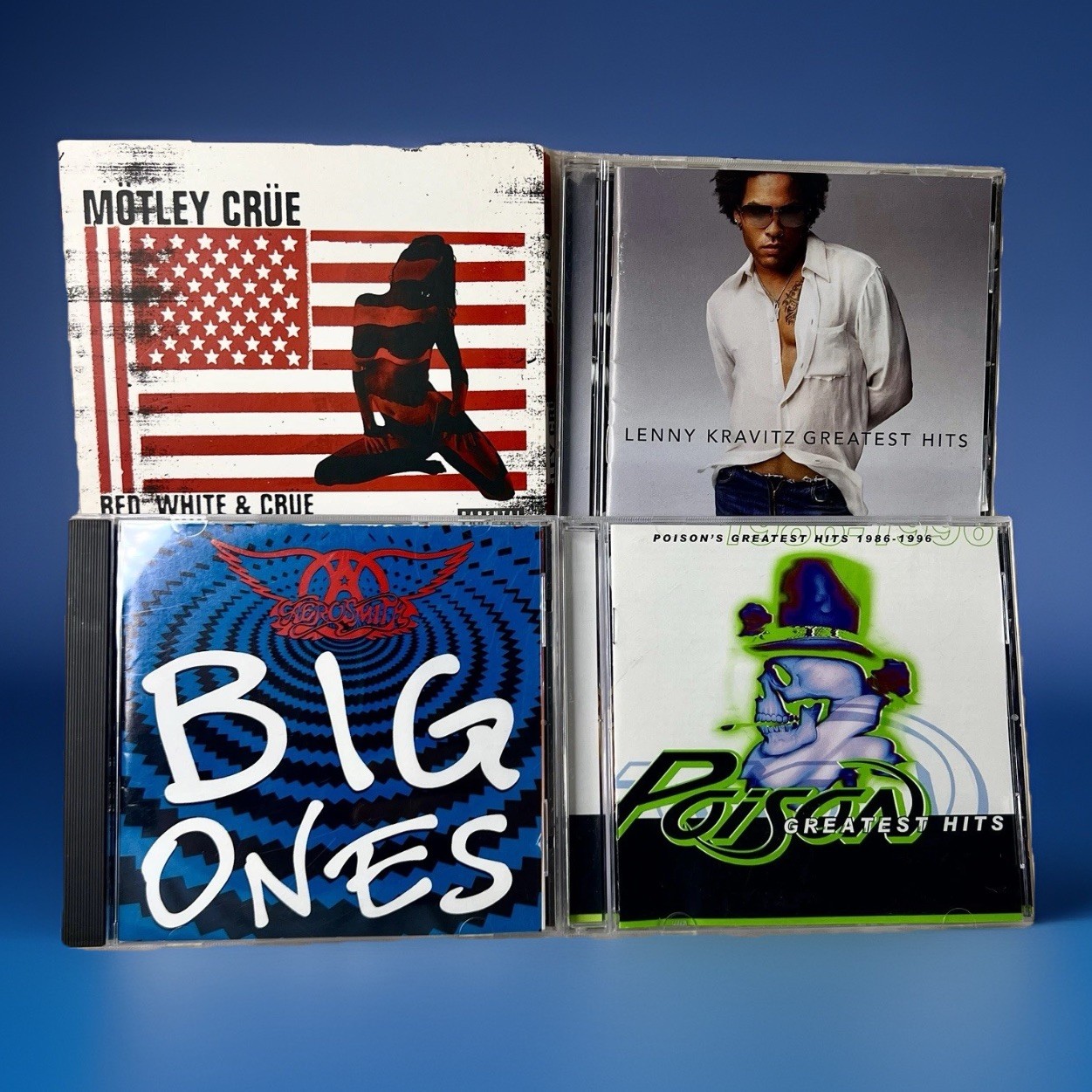 Rock Hits CD Bundle Aerosmith Big Ones Motley Crue Poison Kravitz