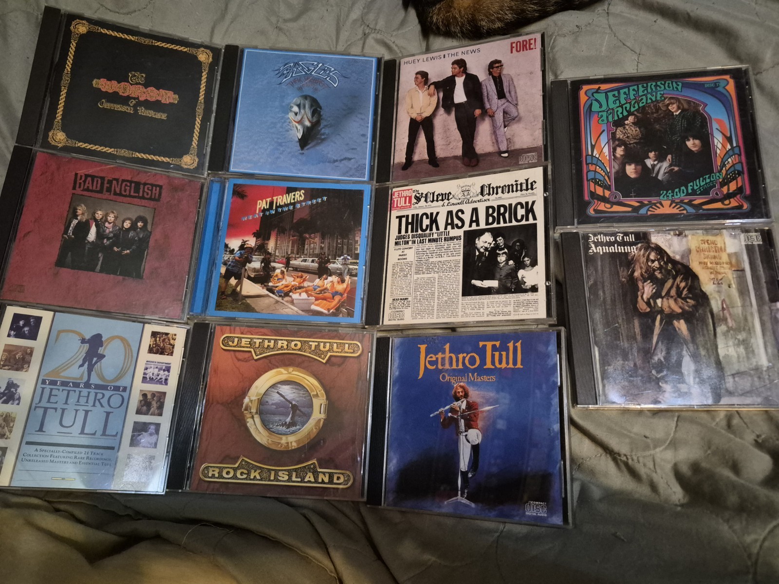 Classic Rock CD Lot Collection Jethro Tull Lot Jefferson Airplane Huey Lewis