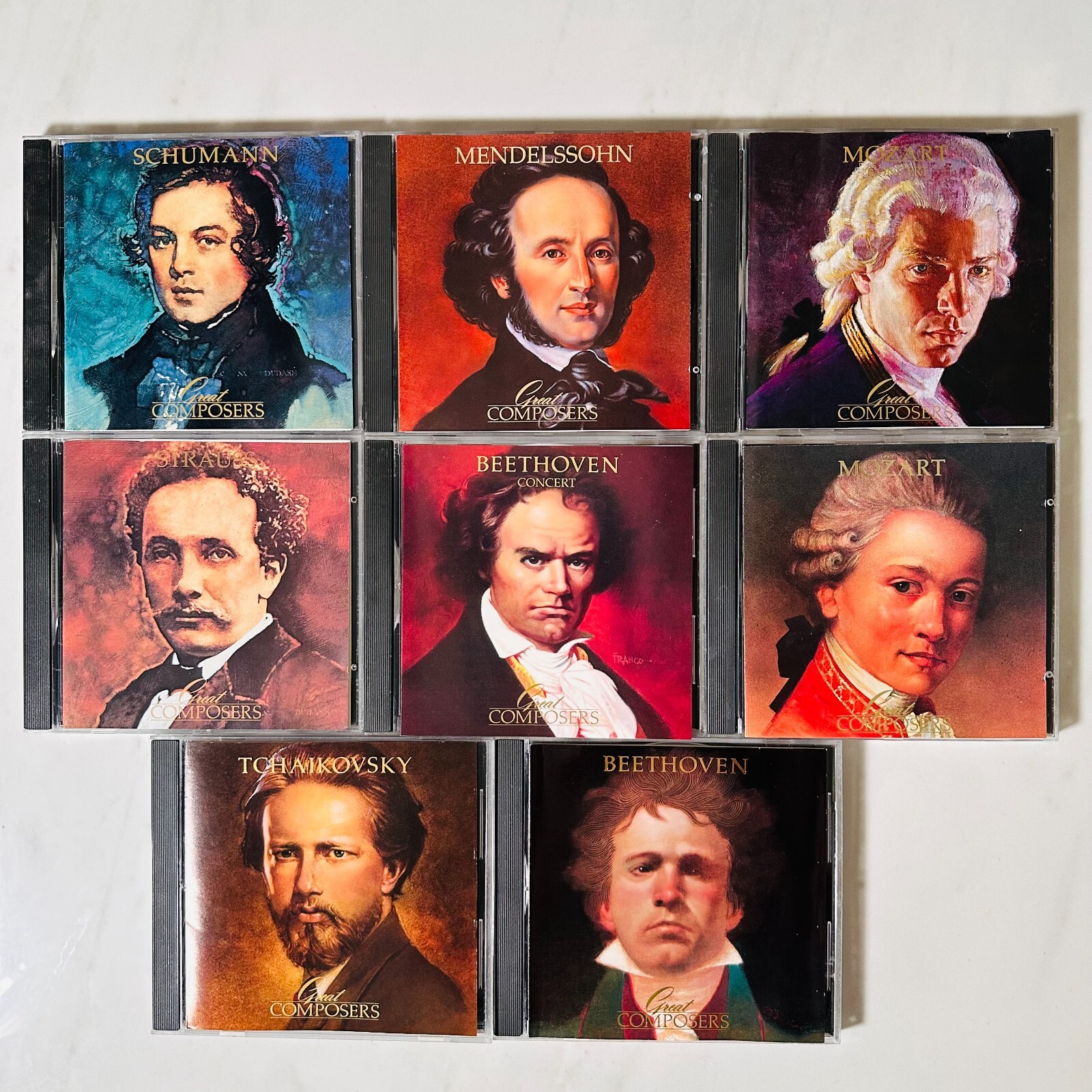 Time Life – Lot of 8 CDs – Great Composers – Beethoven – Mozart – Concert
