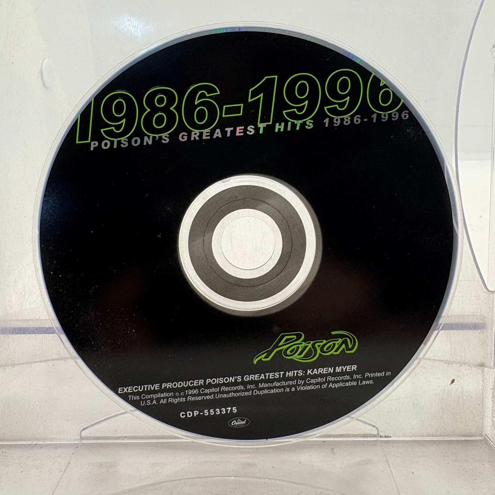 Poison Greatest Hits 1986-1996 CD Album Capitol Records Glam Metal Rock
