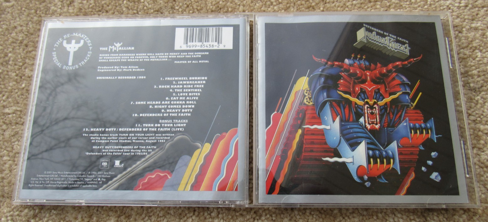 Judas Priest Defenders Of The Faith The Remasters CD Very Good Cond Metal 2001