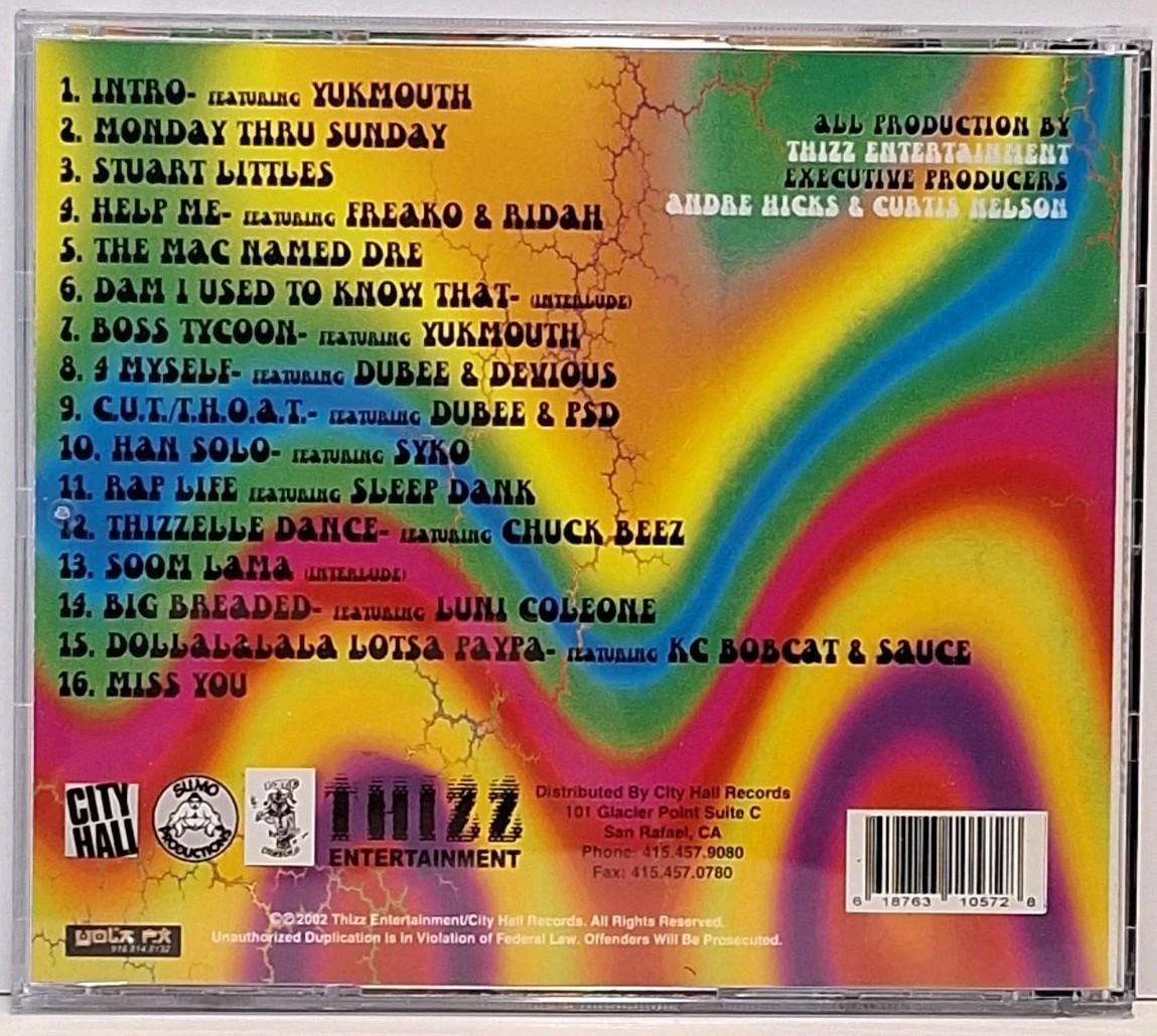 Mac Dre Thizzelle Washington CD 2002 Very Good Condition Rare OOP Fast Shipping