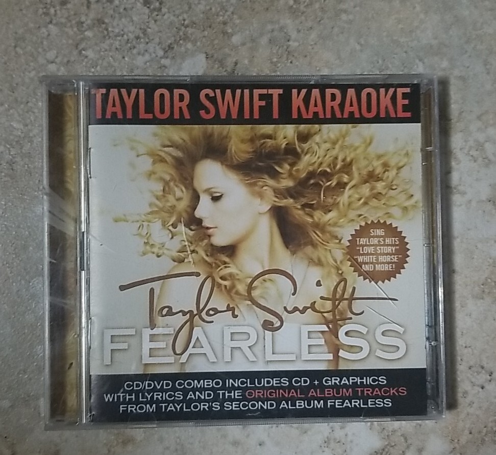 Fearless Karaoke by Taylor Swift (CD, 2009) 2 Disc CD/DVD Combo CD +G