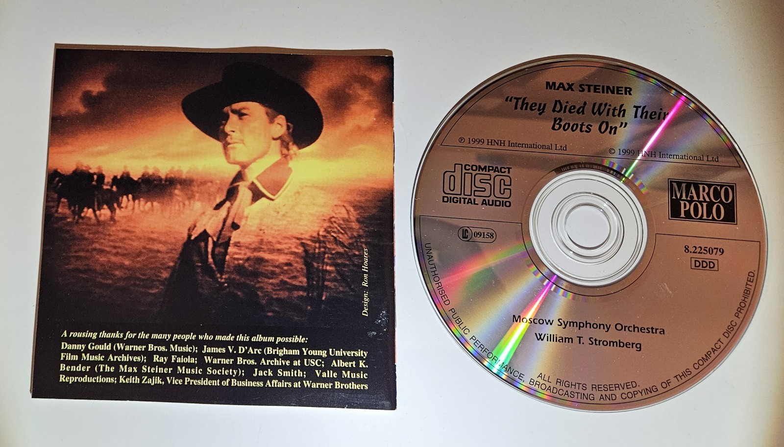 CD Max Steiner THEY DIED WITH THEIR BOOTS ON Digital Soundtrack Recording Marco