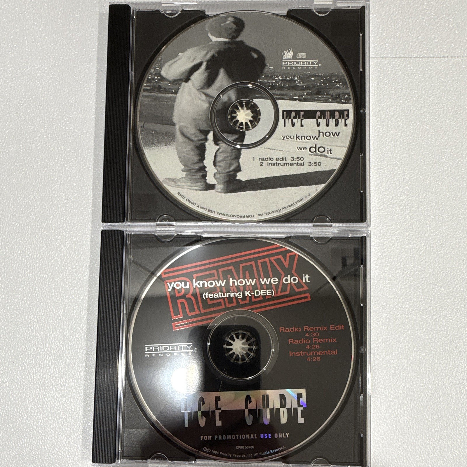 ICE CUBE “You Know How We Do It” PROMO LOT x2 CD Single (‘94) w/ Instrumentals !