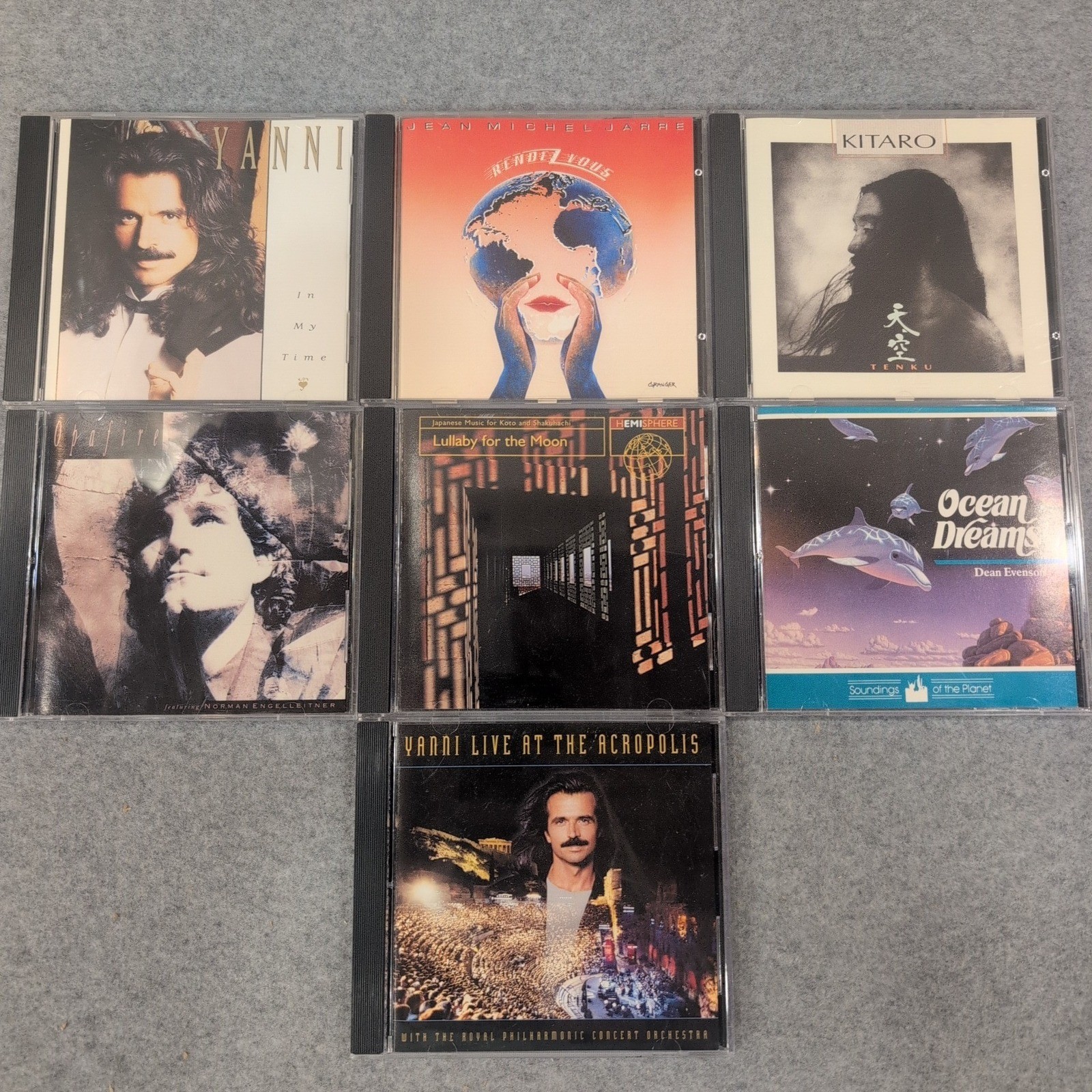 New Age Ambient CD Lot Yanni Kitaro Jean-Michel Jarre Opafire 7 Disc Collection