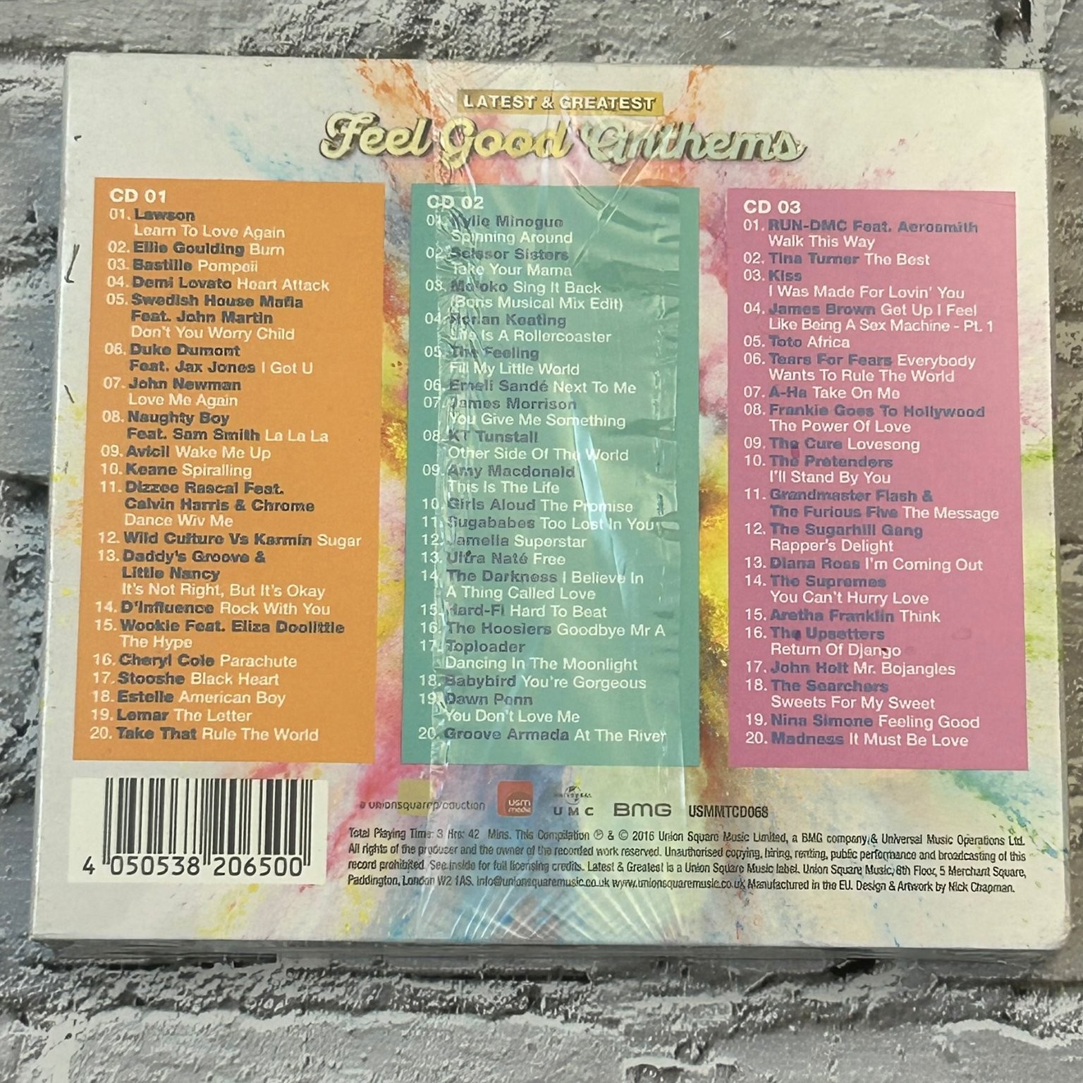 Various Artists – Feel Good Anthems CD 3-disc 2015 Pop Dance Union Square Music