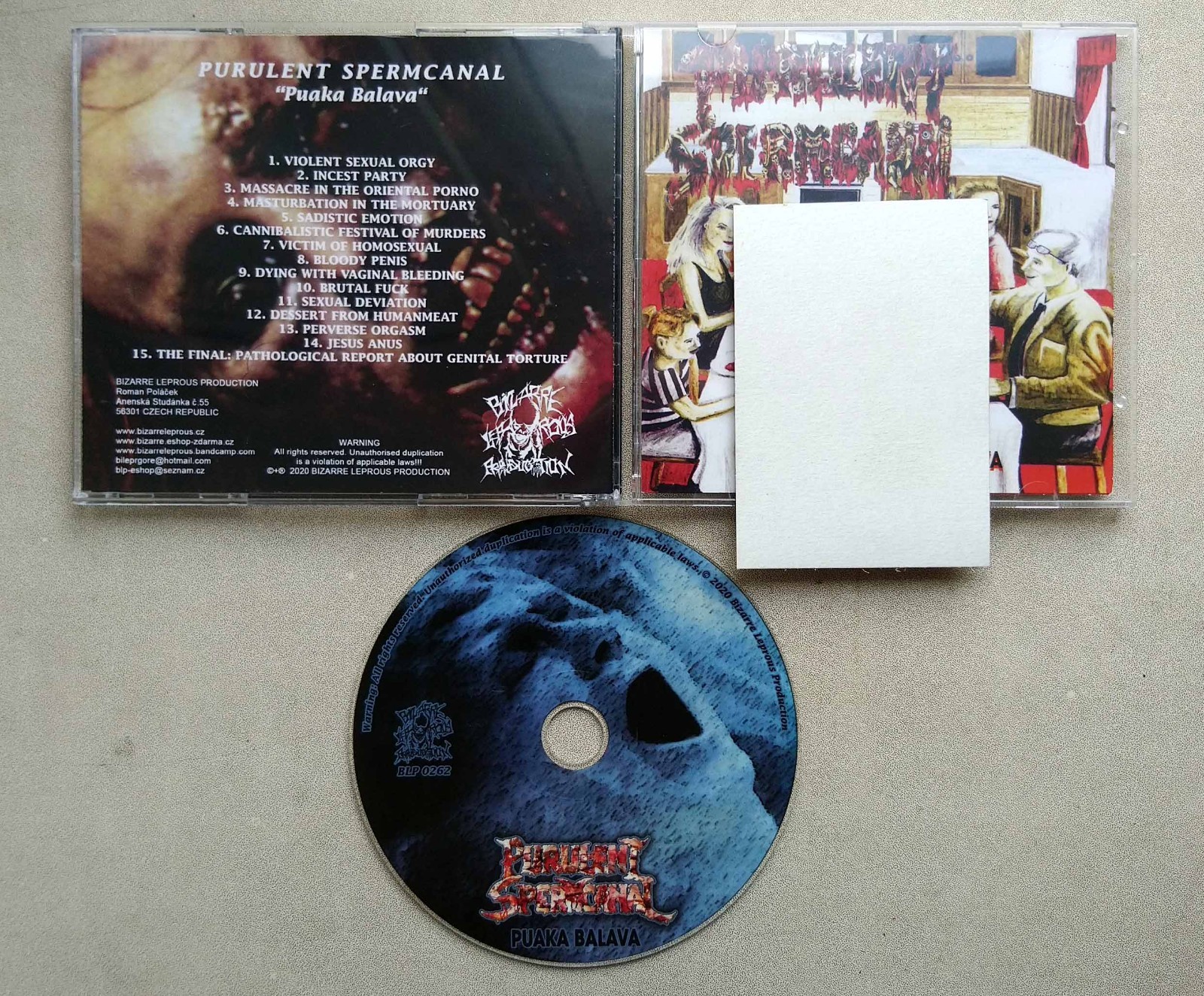 PURULENT SPERMCANAL Puaka Balava CD, Gut CBT Haemorrhage Dead Infection Necrony