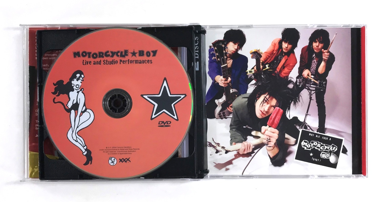 Motorcycle Boy Popsicle CD + 9 bonus tracks & DVD w/ live & studio performances