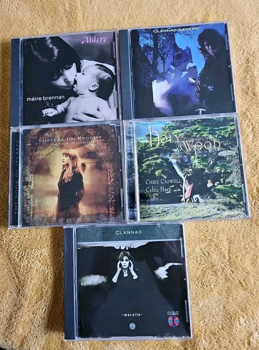 Celtic Folk CD Lot (5) Various 80s 90s+ Clannad Maire Brennan More *Read* Vintag