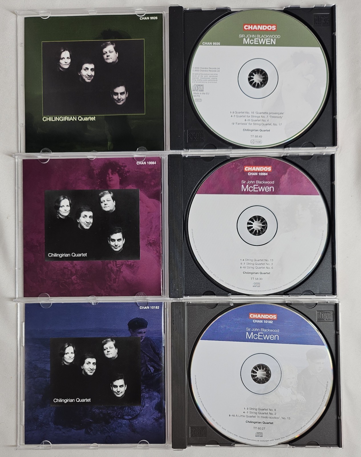 McEwen String Quartets Volumes 1-3 Audio CDs Chilingirian Quartet Chandos