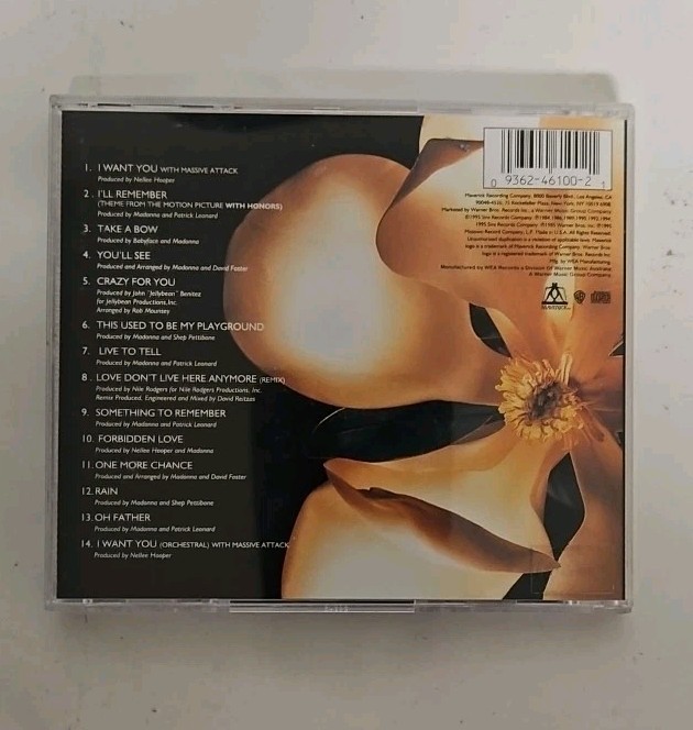 Madonna “Something to Remember” Compact Disc 1995 Maverick records VG+