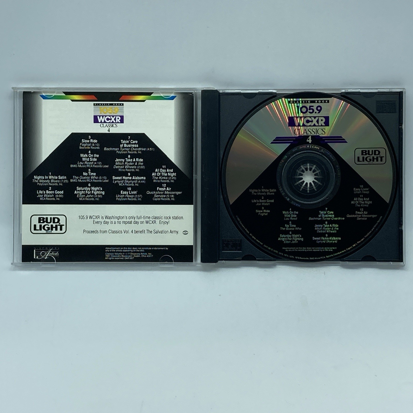 105.9 WCXR “Classics 4” CD Sampler OOP 1990 Washington Discovery Artists FM Rock