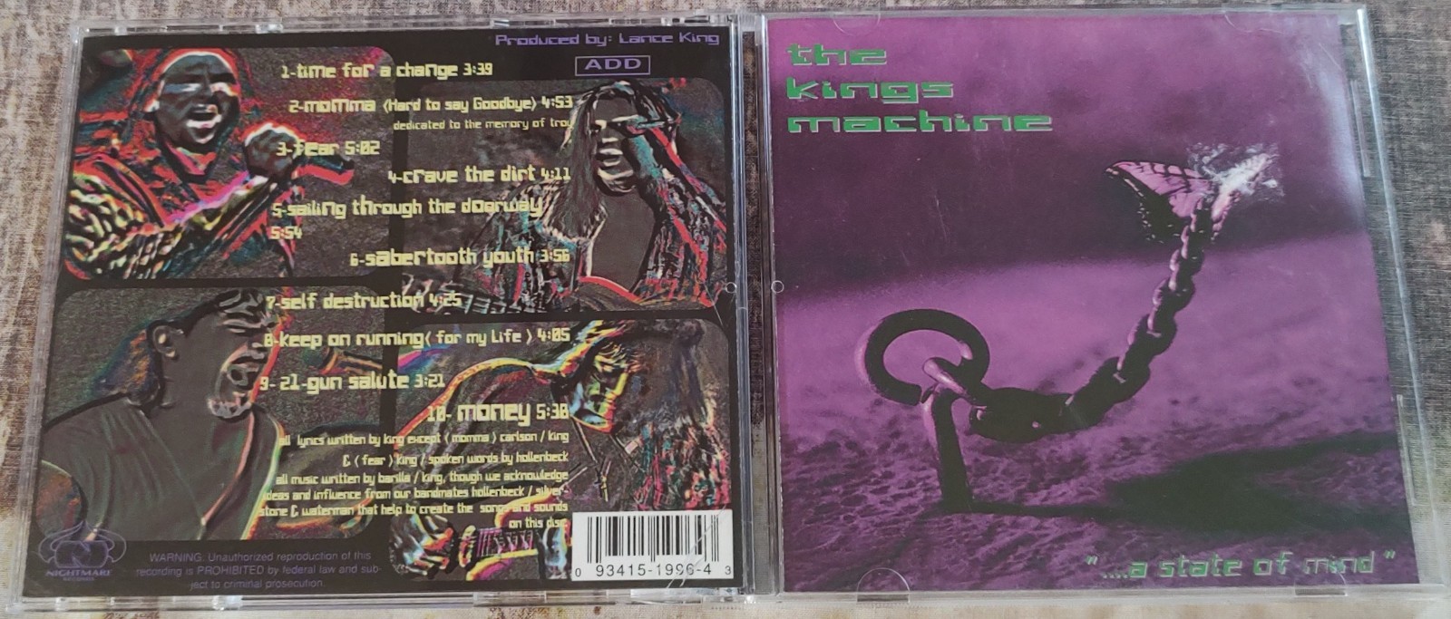 THE KINGS MACHINE – A STATE OF MIND -1995 NIGHTMARE PYRAMAZE LANCE KING NO CDR!