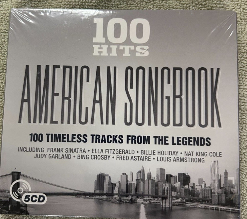 “100 HITS AMERICAN SONGBOOK” 5 New/Sealed CDs: Demon Music Group DMG 100-064.