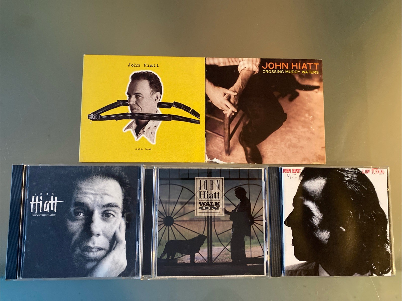 John Hiatt 5 💿 LOT: Little Head, Bring The Family, Muddy Waters, Walk On, Turn
