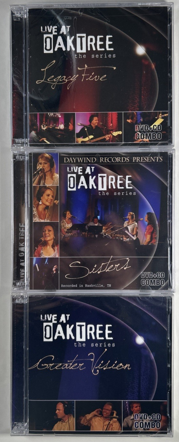 Live At OakTree 3 CD DVD Lot Sisters / Greater Vision / Legacy Five New