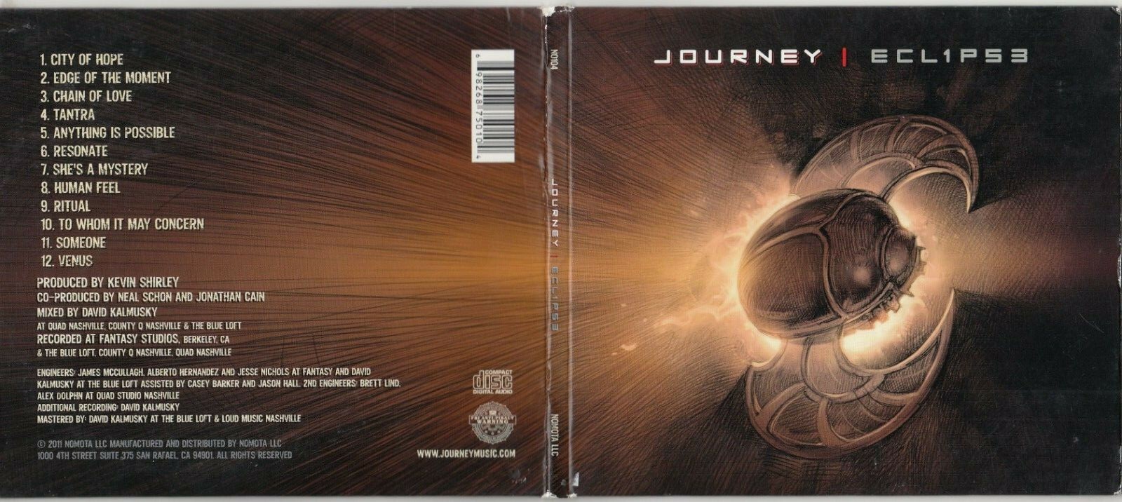 Journey – Eclipse (Rock) (CD, Jun-2011, EMI) DIGIPAK