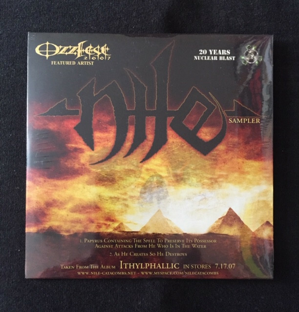 Ozzfest 2007 Featured Artist Nile Sampler Promo CD 5 tracks NEW CD SEALED / Rare