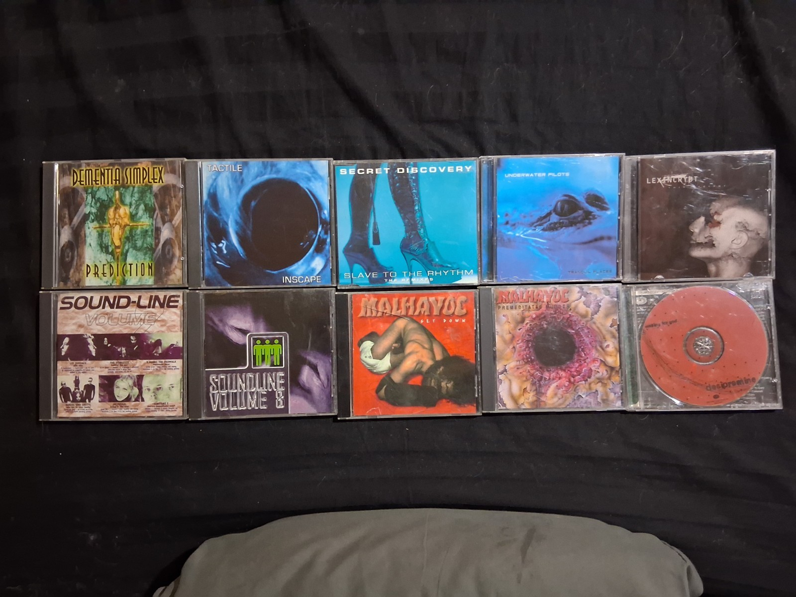10 CD Industrial EBM Lot Malhavoc Underwater Pilots Lexincrypt Dementia Simplex