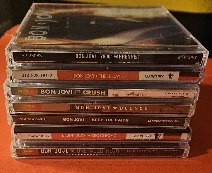 Bon Jovi 7 CD Lot. Crush, Bounce, Crossroad, One Wild Night, These Days & More.