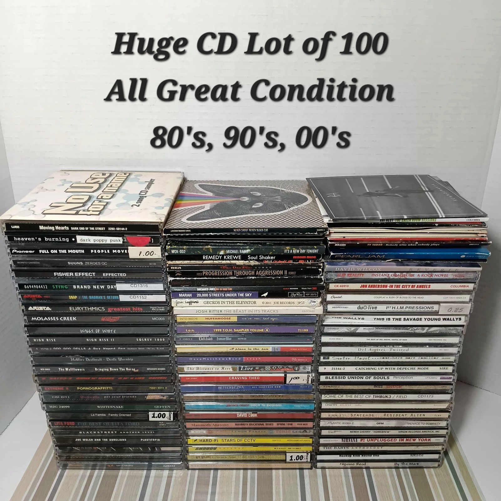 ​Bulk Music Collection Lot Of 100 Cds Grunge, New Wave, Indie, Folk – Nirvana