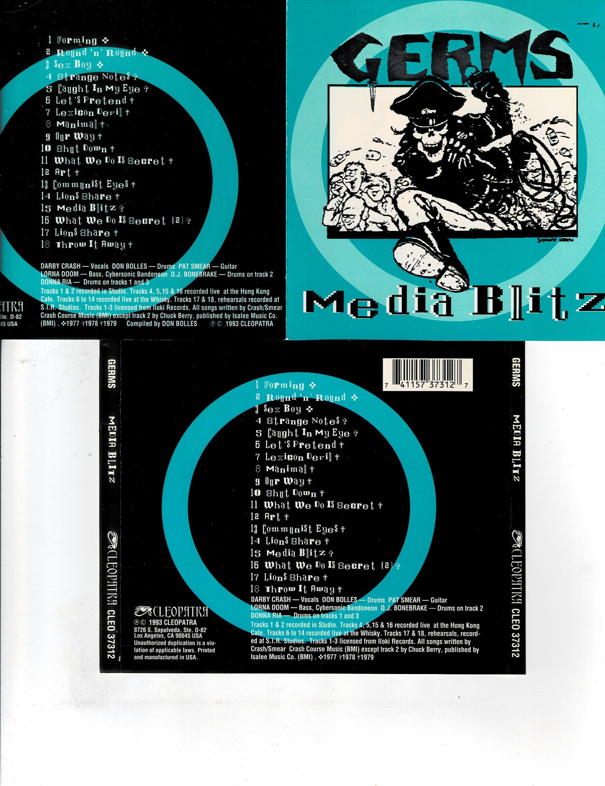 GERMS – MEDIA BLITZ (CD 1993) **18 TRACKS**