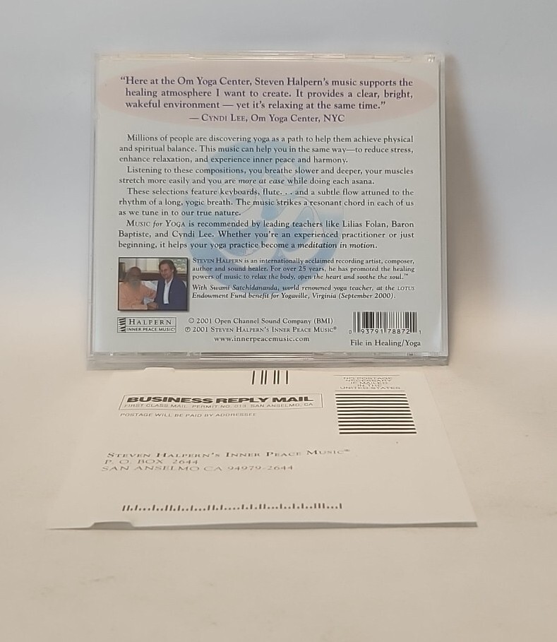 Music for Yoga by Steven Halpern (CD, 2002) Open Channel Sound USA