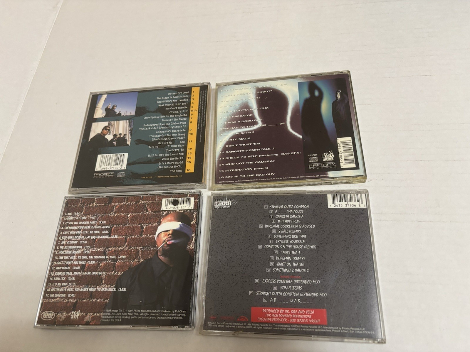 N.W.A, WC, Ice Cube –AmeriKKKa’s Most Wanted X4 CD lot