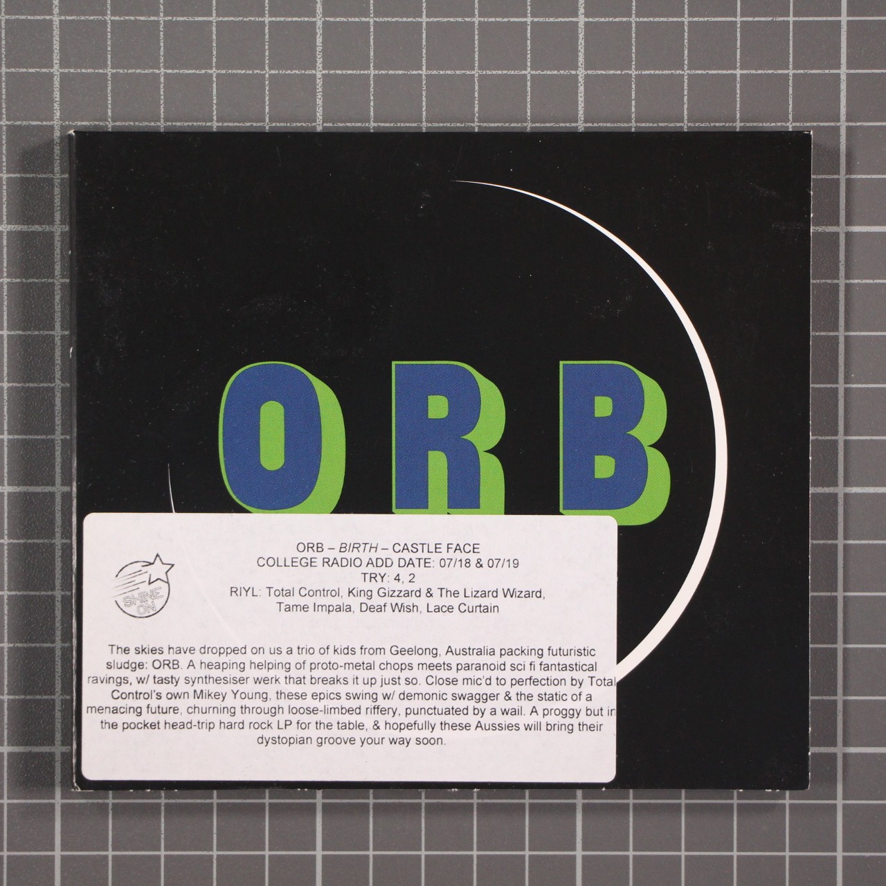 Birth by Orb (CD, 2016) Promo
