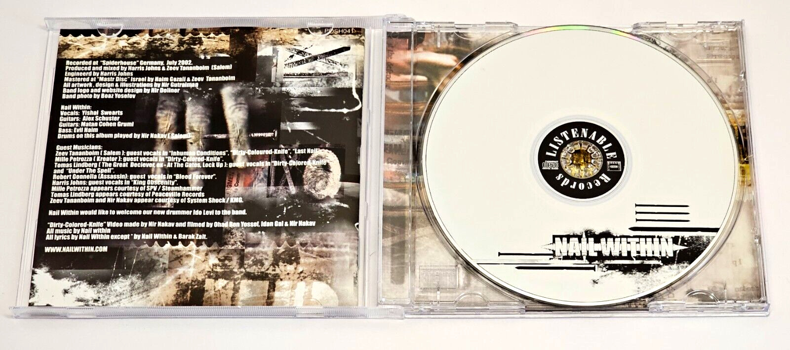 Nail Within Nail Within CD 2003 Listenable Records POSH041 Israeli Thrash