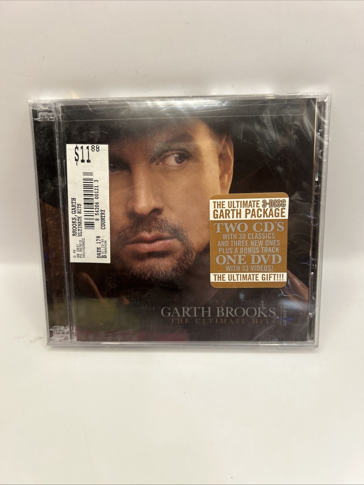 Garth Brooks The Ultimate Hits 3 Disc Set (2 CDs & DVD w/ 33 Videos) SEALED