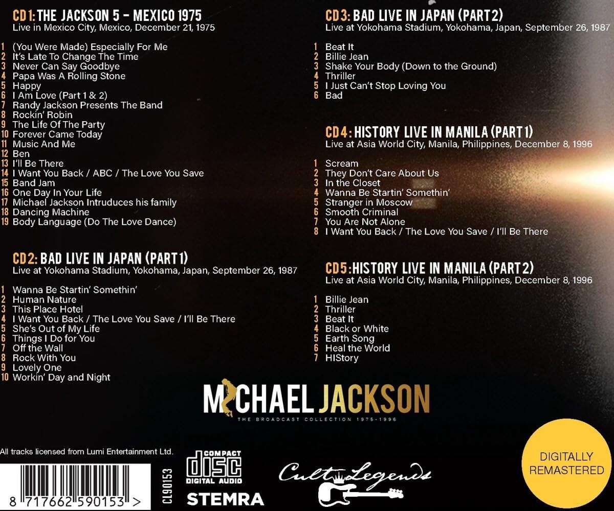 Michael Jackson – The Broadcast Collection 1975 – 1996 5 CD – Compilation Album