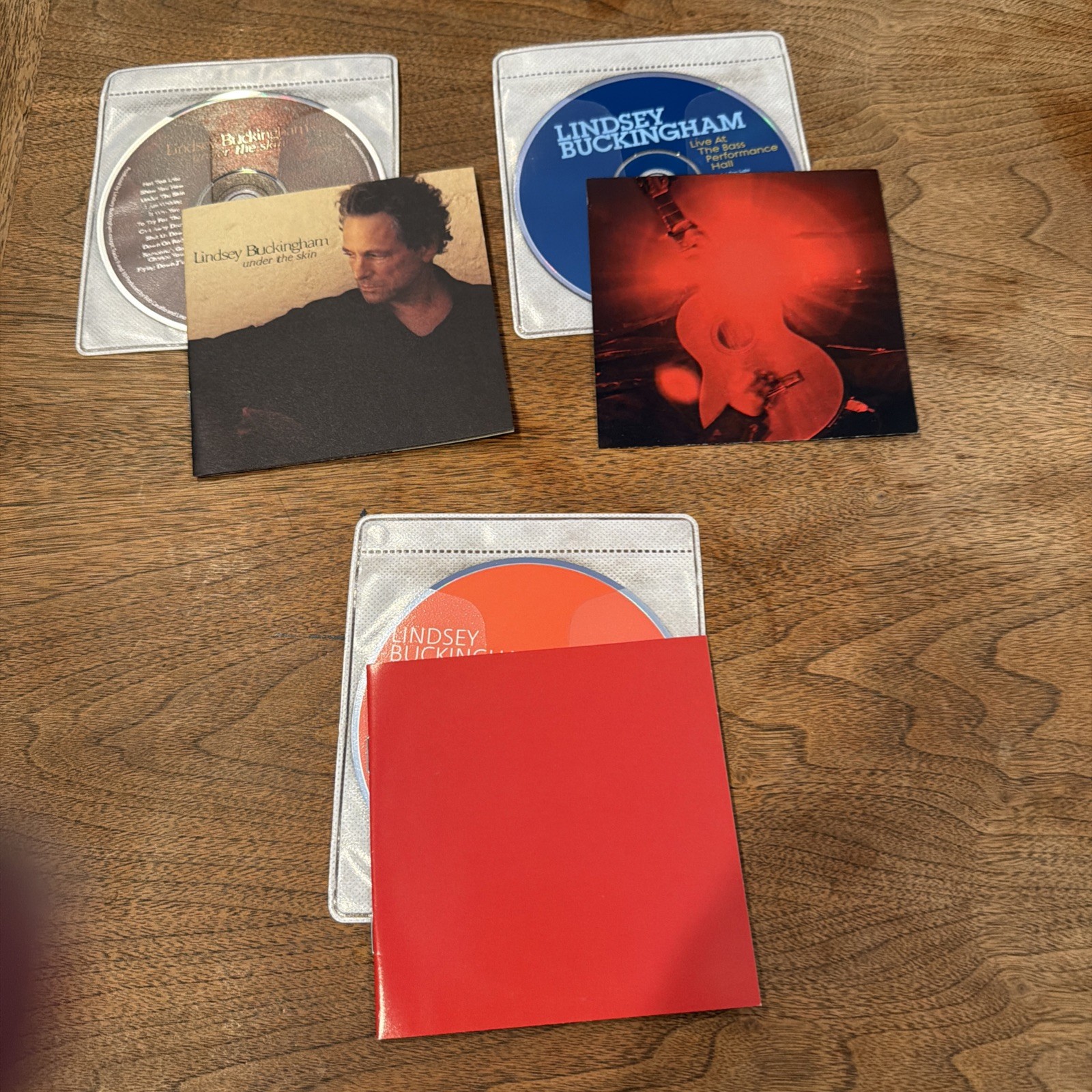 Lot Of 3 Lindsey Buckingham CDs – Under the Skin, Live At The Bass Red