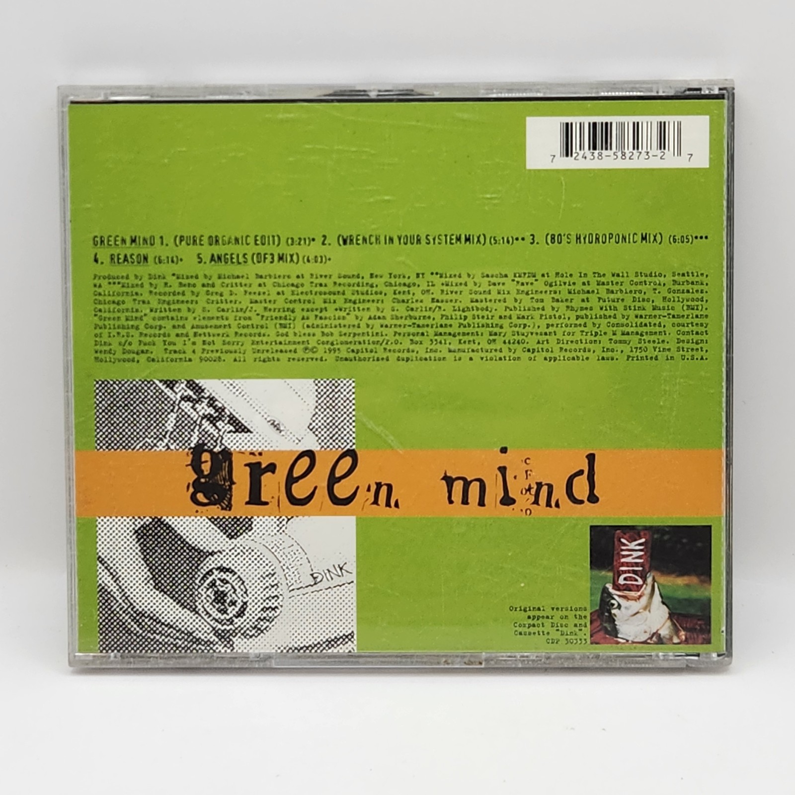 Dink Green Mind Recording Alt Rock Industrial Gothic Music CD 1995 USED