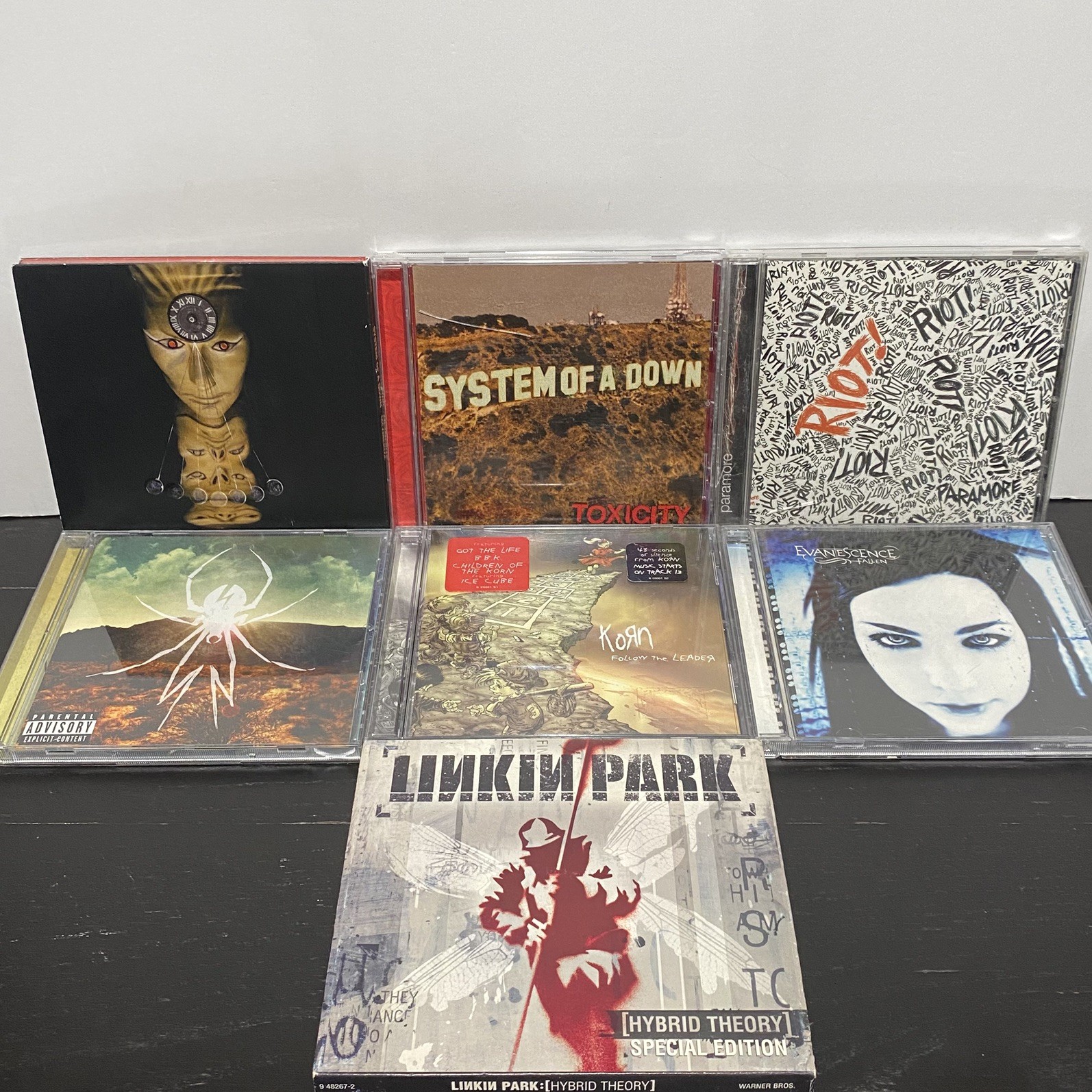 7 CD Lot (Rock/Emo/Alt/Nu Metal) – Linkin Park, System of a Down, Korn, Paramore