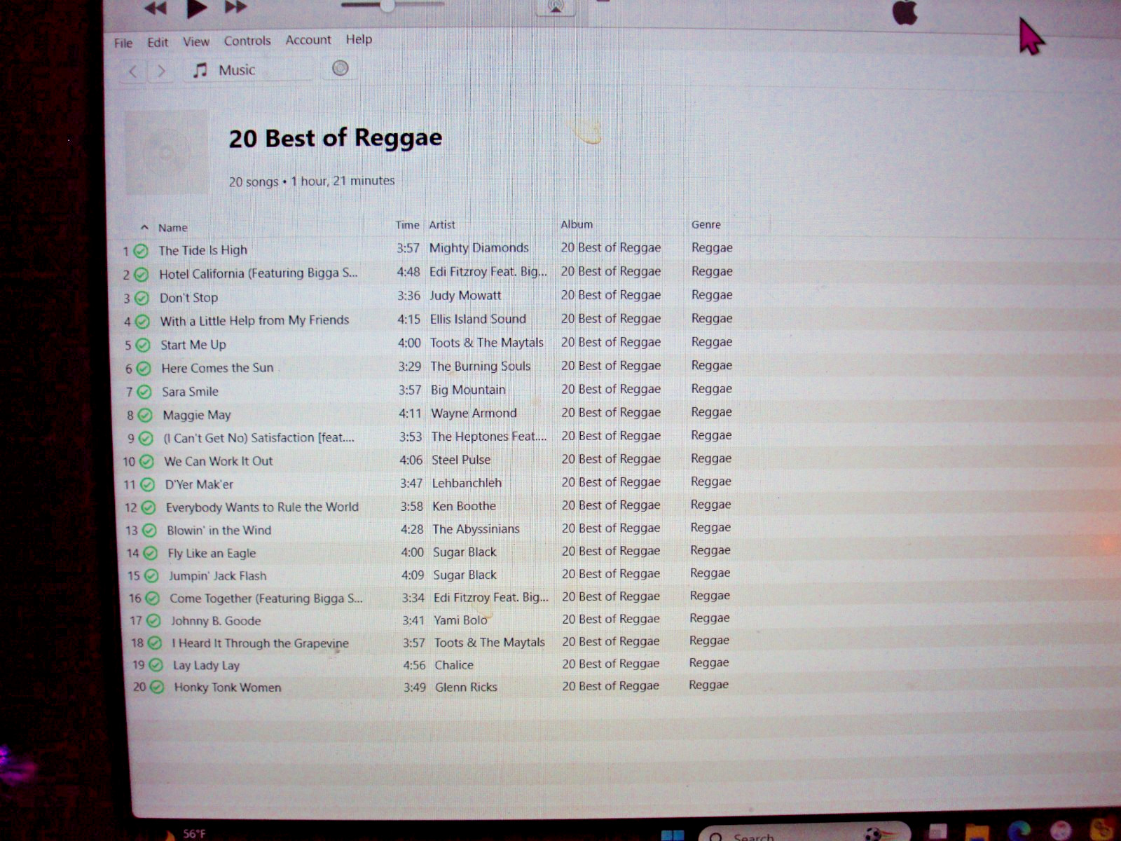 Various – 20 Best of Reggae (2004 Digipak CD) Used, Tested, Free S/H