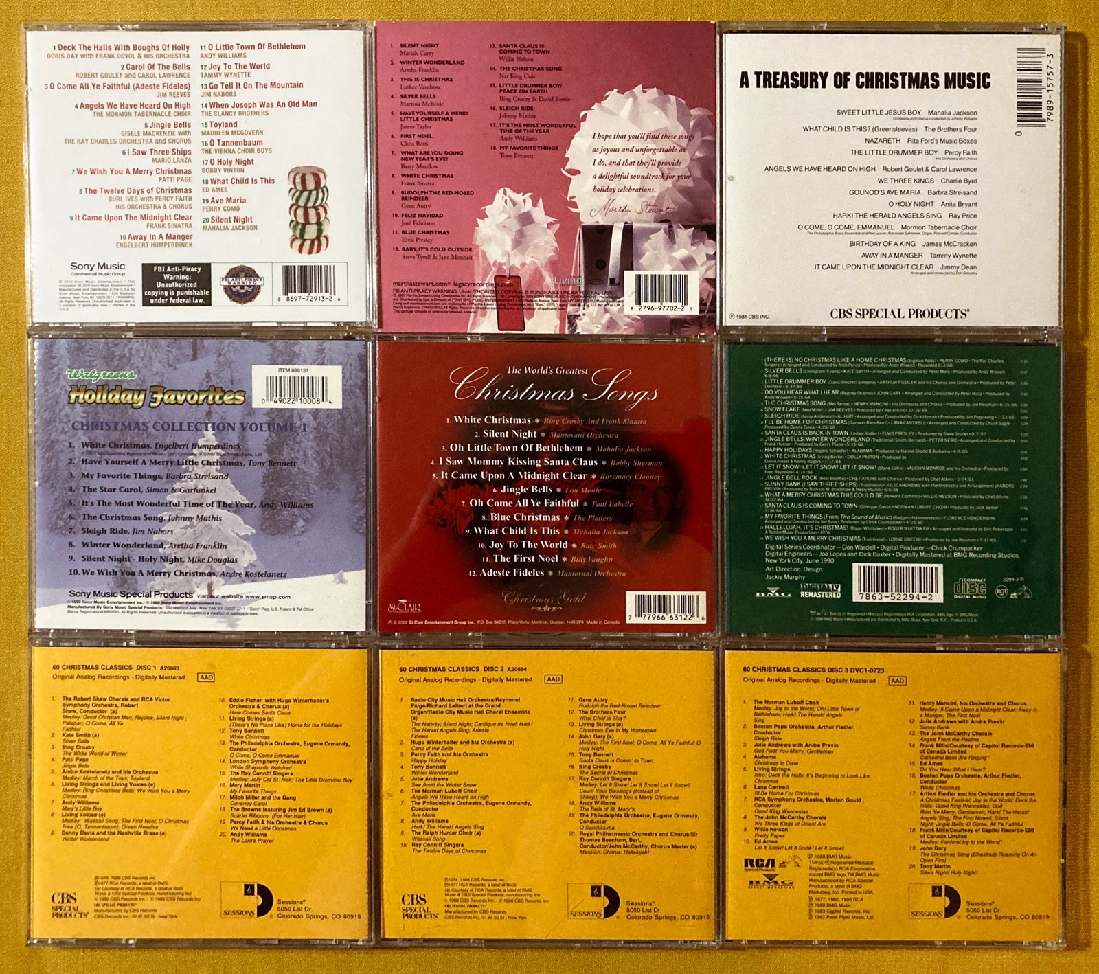 22 CHRISTMAS CD Lot Andy Williams, Nat King Cole, Classics Treasures 1940s-1970s
