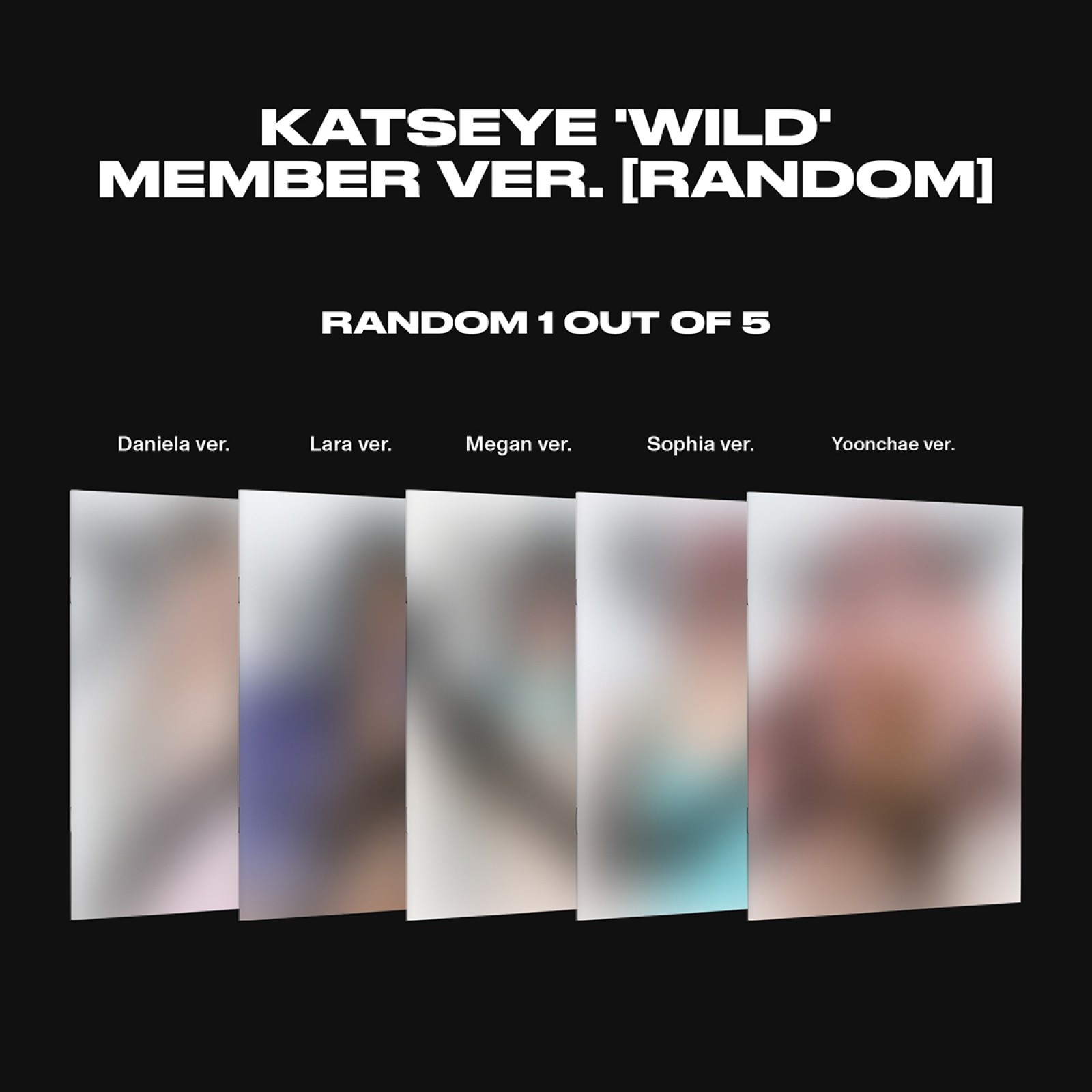 KATSEYE Album [WILD] MEMBER Random Ver CD+Book+Disguise Print+P.Card+Sticker+etc