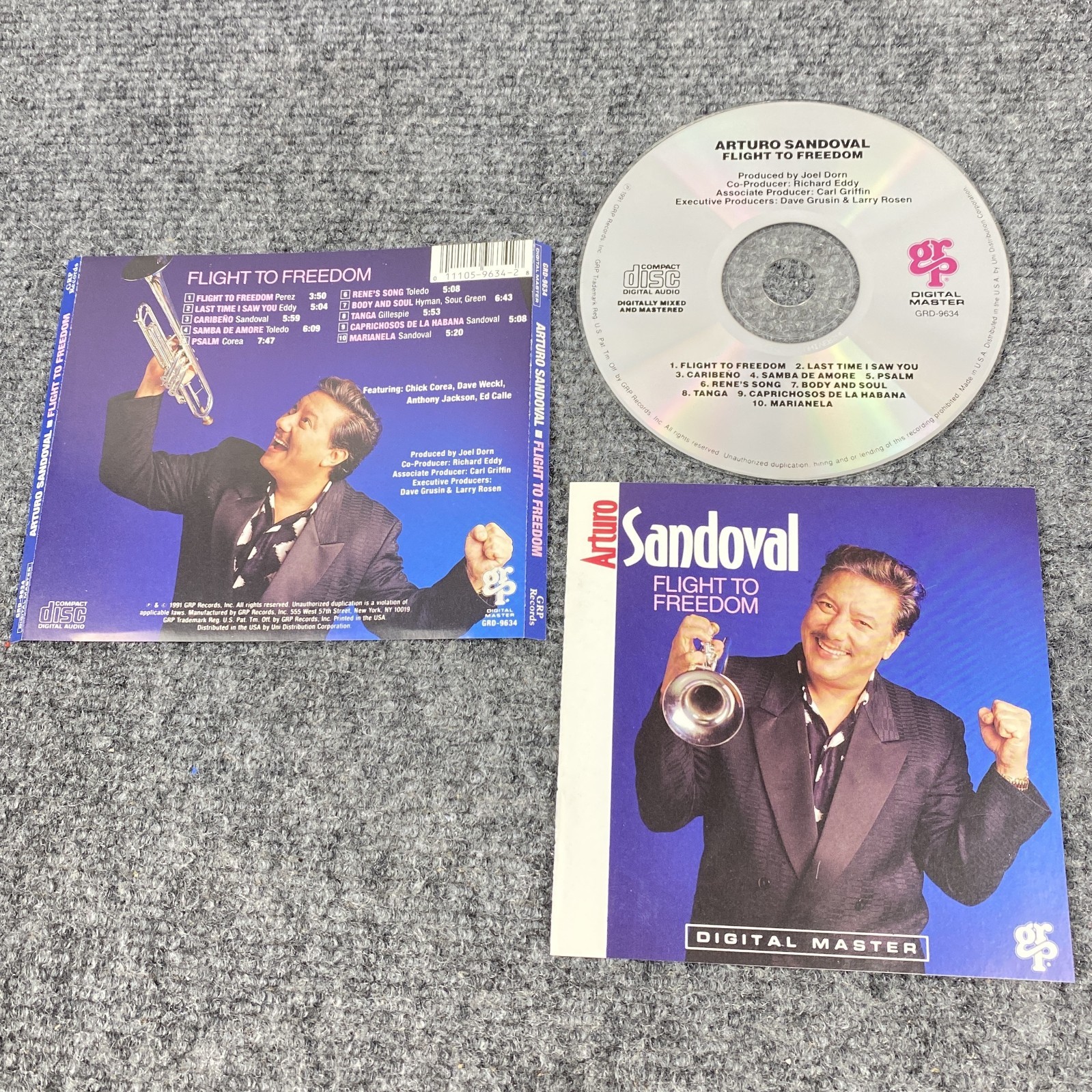 Arturo Sandoval Flight to Freedom CD Latin Jazz GRP 1991 FreeShip NoCase VG+